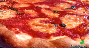 Pie close up @ Papa's Tomato Pies - Robbinsville, NJ