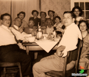 Verducci Christmas Eve dinner, circa 1951, South Orange, NJ